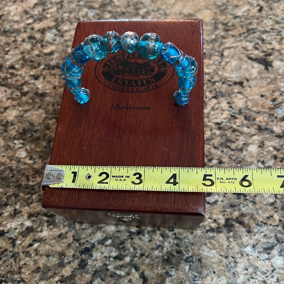 Vtg Handmade Cigar Box handbag / handled box - Picture 13 of 14